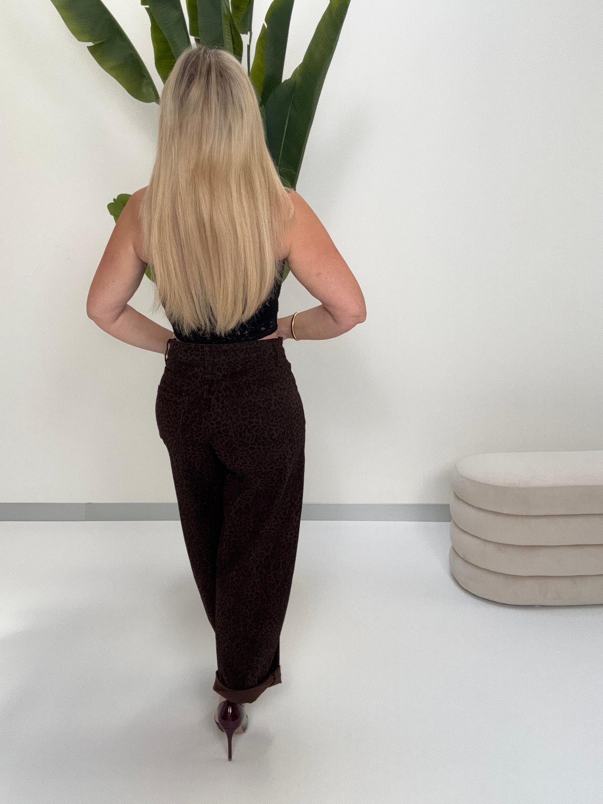 Stretch Barrel Jeans DARK CHOCOLATE LEO