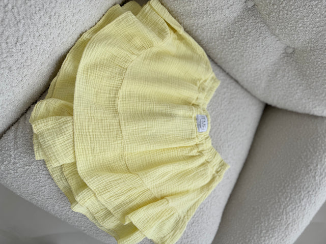 Musselin Hosenrock BUTTERMILK LEMON mit Patch