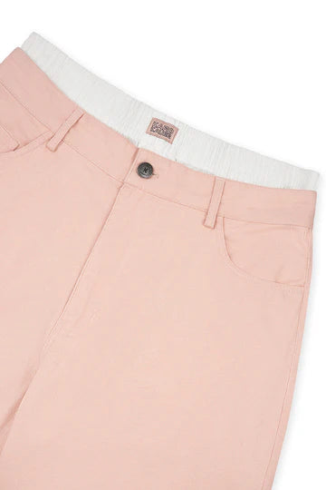 KARO KAUER DENIM BOXER PANTS ROSE