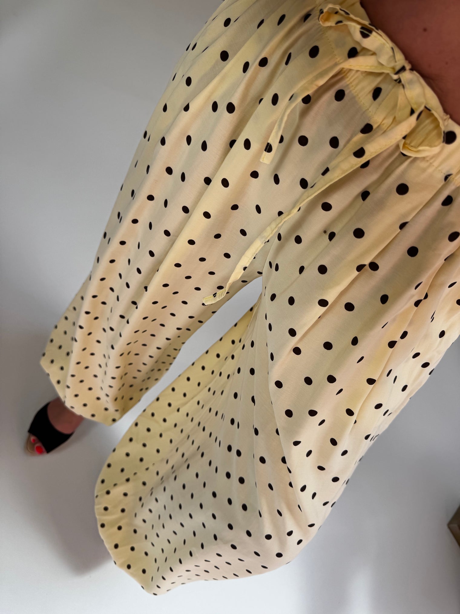 Ballon Hose POLKA DOTS LOVE buttermilk lemon/coffee