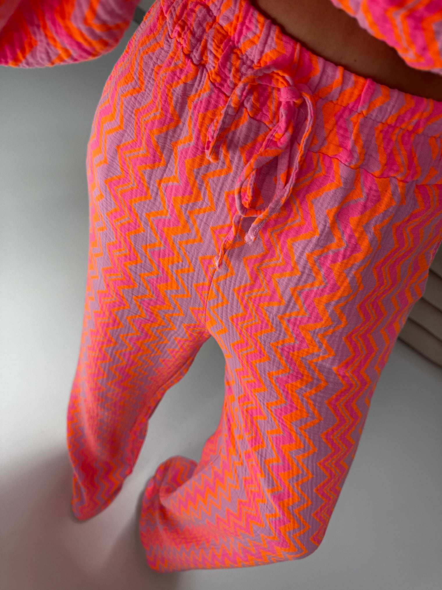 Musselin Hose ON FIRE rosa/pink/orange