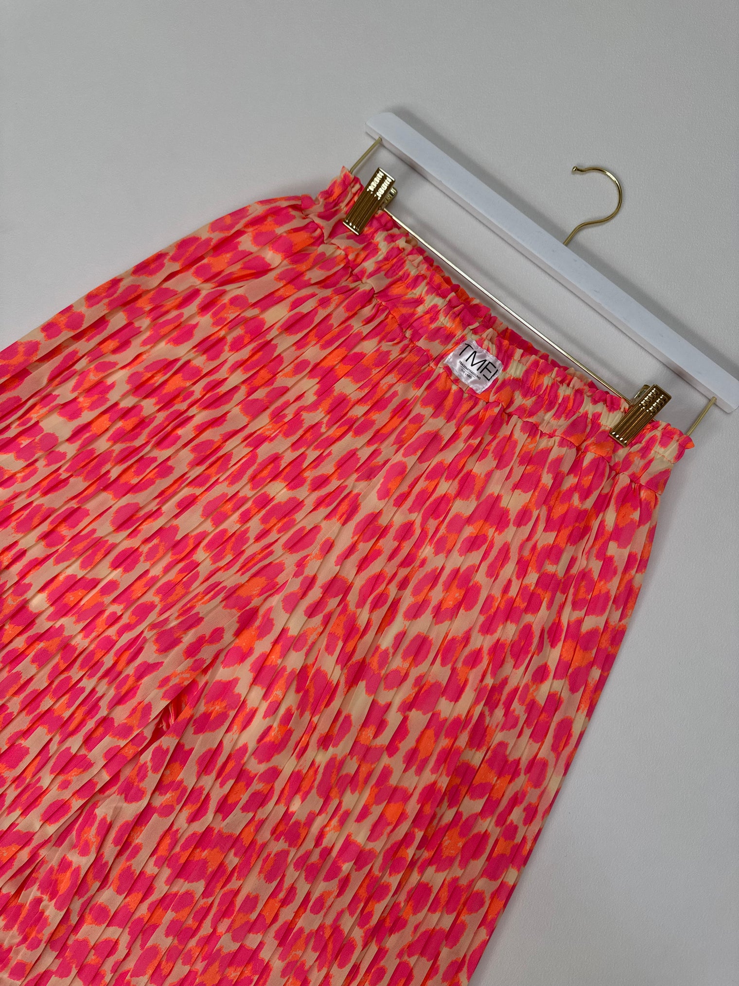 Signature Plisseehose gelb LEO POWER pink/orange