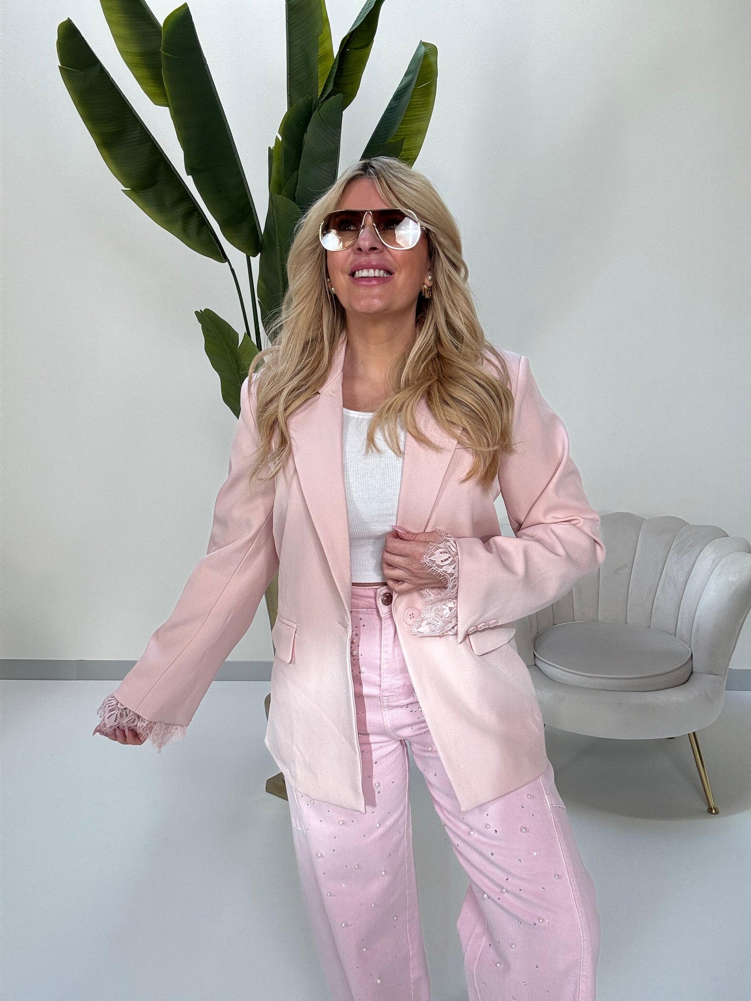 Blazer BUSINESS LACE LADY rosa