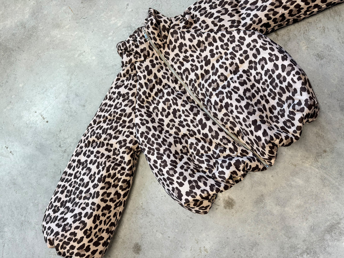 Jacke PUFFY POWER mit Reißverschluss taupe Leo