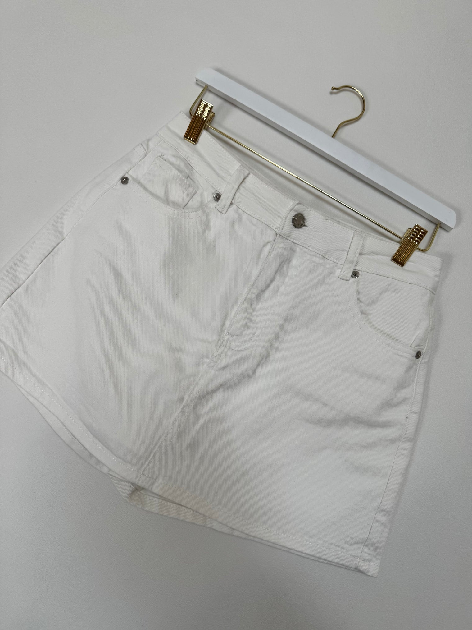 Stretch Jeans Hosenrock SUPERGIRL SKORT weiß