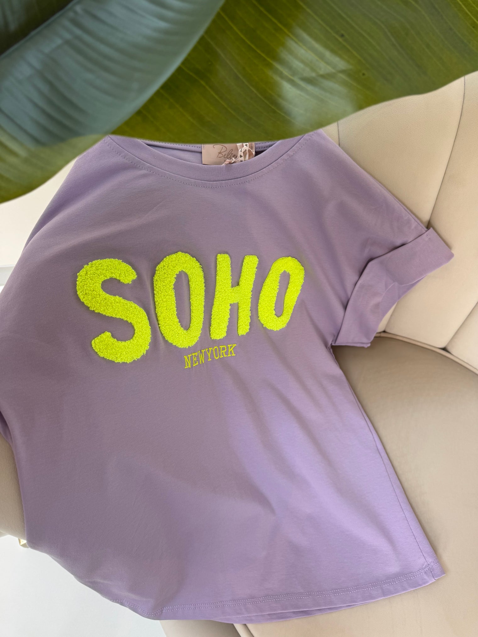 Statement Shirt flieder SOHO hot gelb