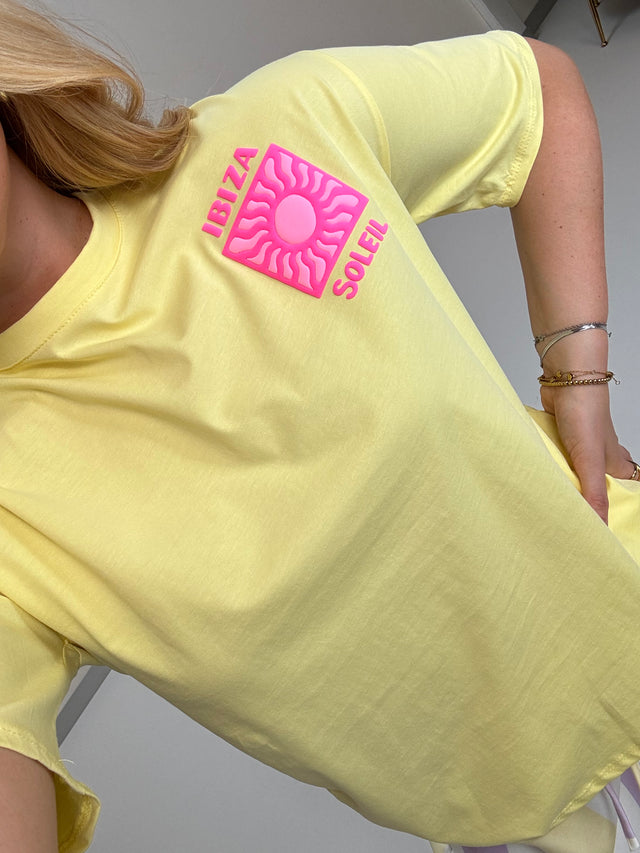 Statement Shirt buttermilk lemon IBIZA mit hochwertigem Aufdruck