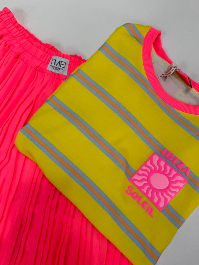 Statement Shirt IBIZA SOLEIL gelb gestreift