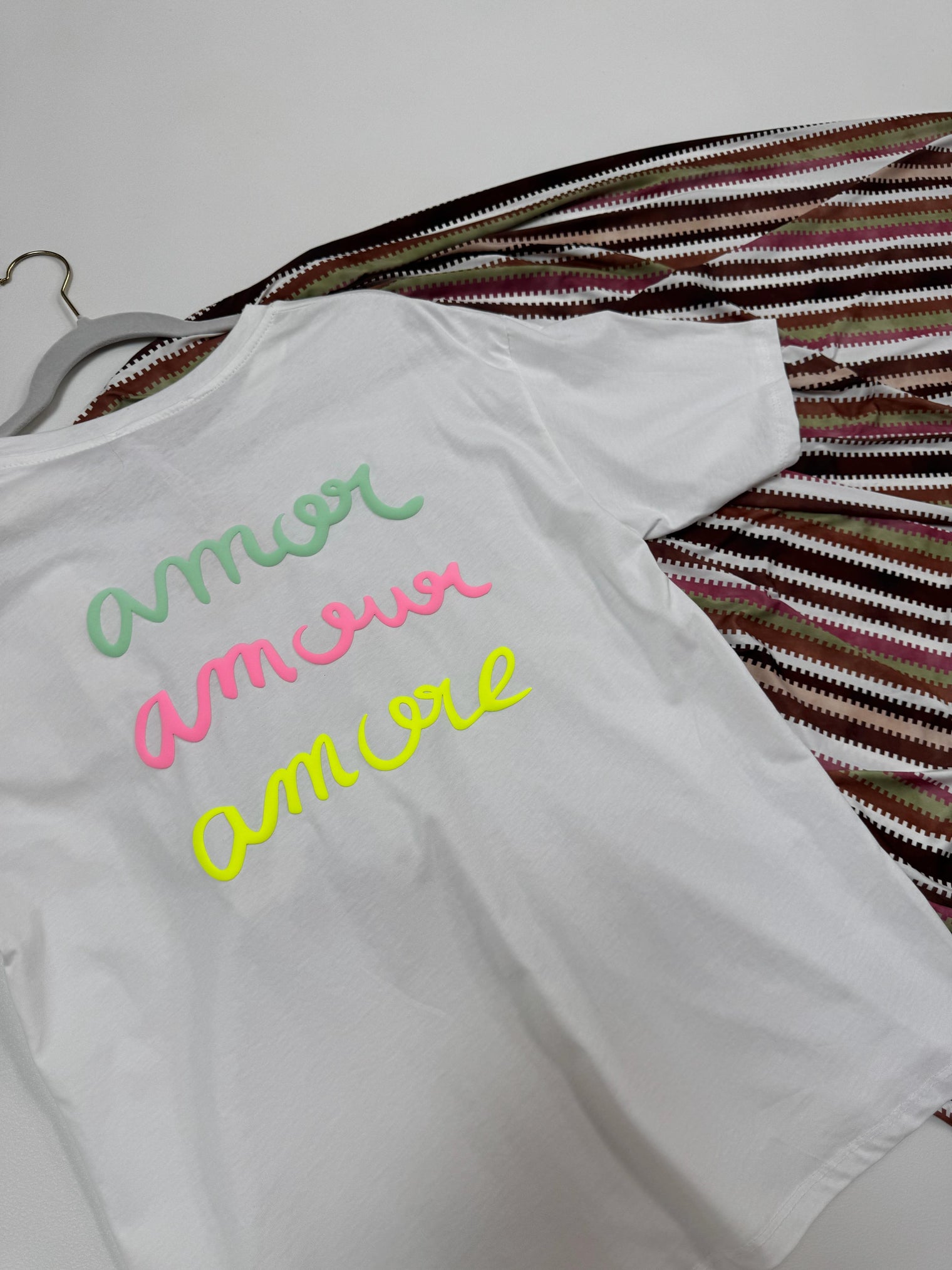 Statement Shirt weiß AMORE AMORE AMORE multi