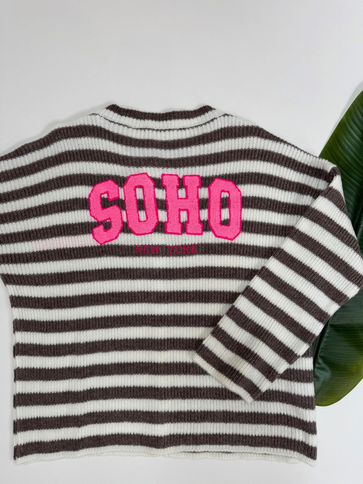 Strickjacke SOHO weiß/braun