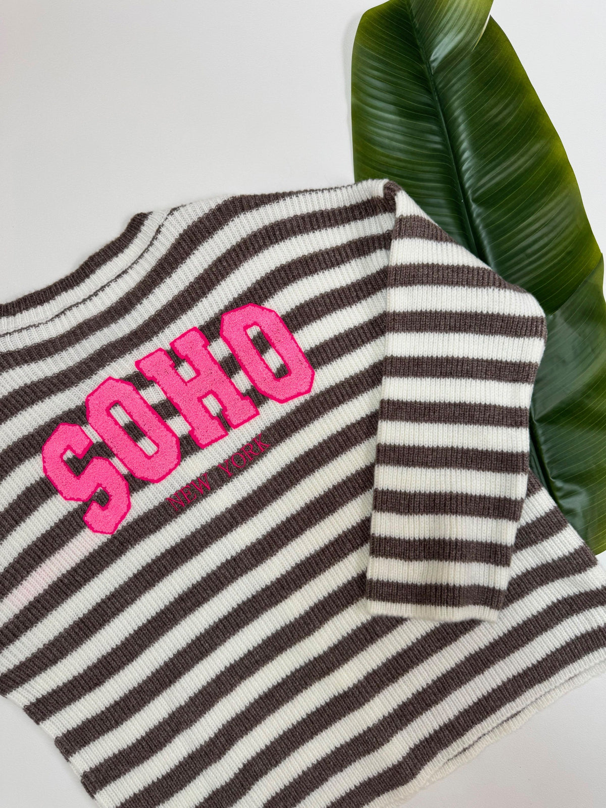 Strickjacke SOHO weiß/braun