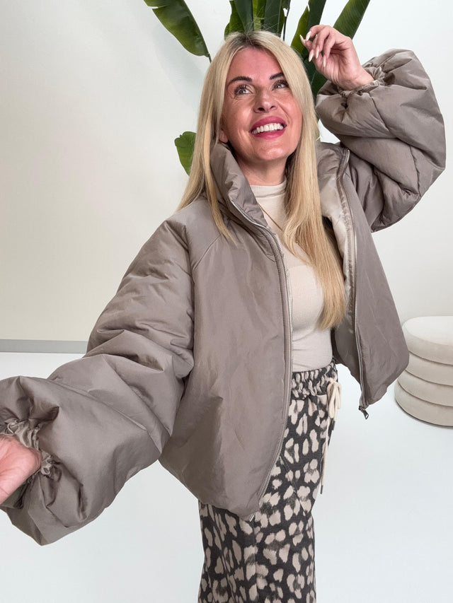 Jacke PUFFY POWER mit Reißverschluss storm grey