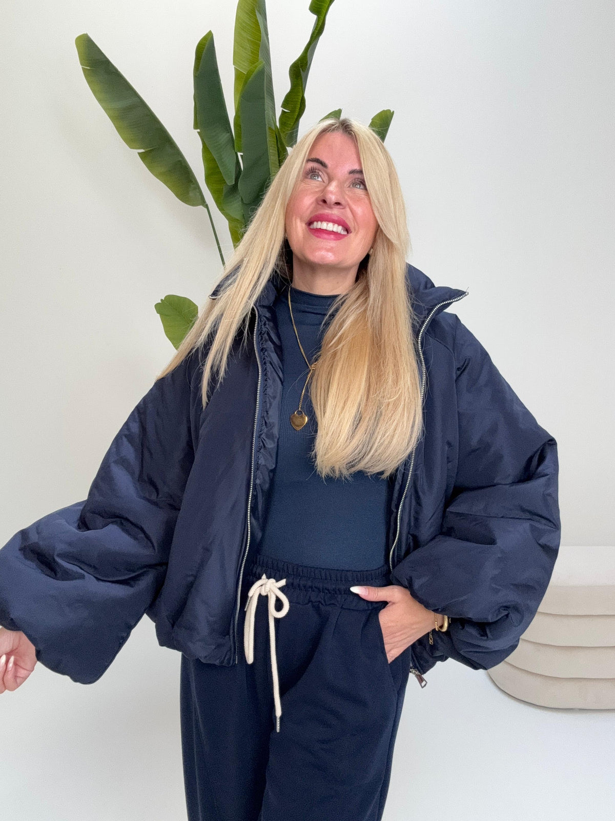 Jacke PUFFY POWER mit Reißverschluss mitternachtsblau