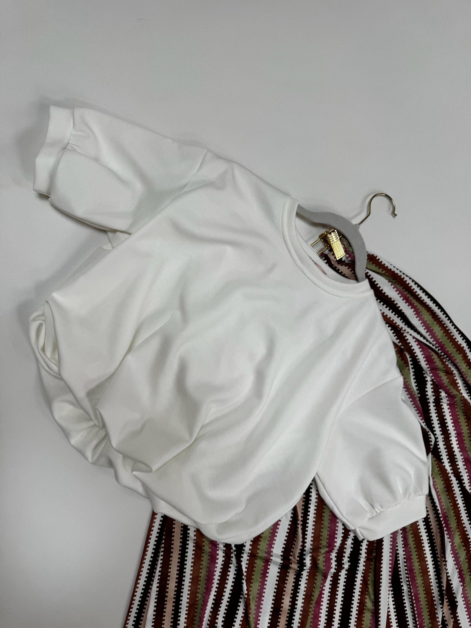 Butterstoff Shirt CROPPED COOLNESS cremeweiß