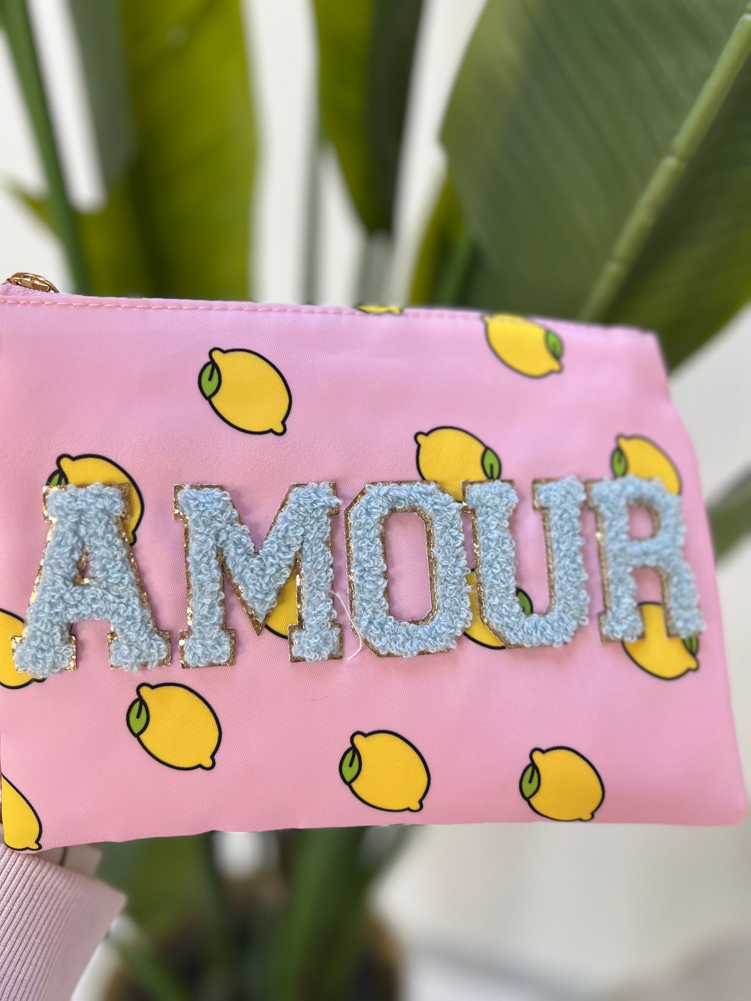 Bag AMOUR rosa mit Zitronen