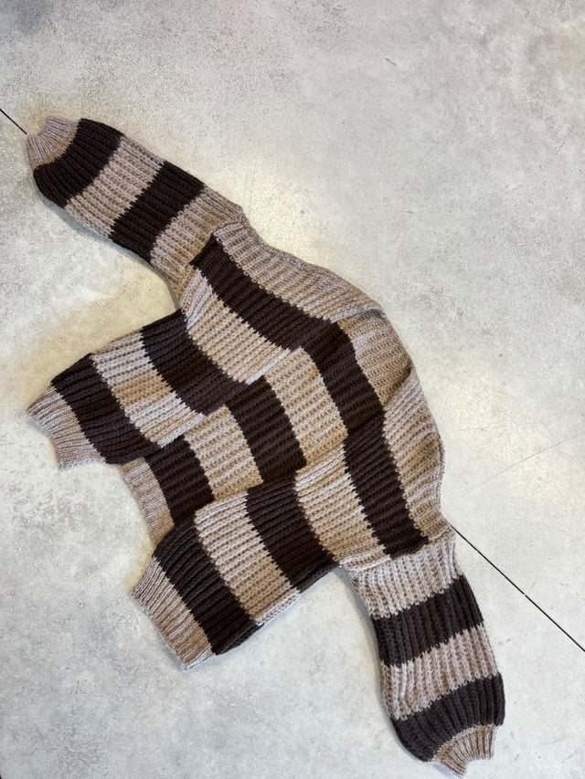 Strickjacke ONLY COZY VIBES taupe/chocolate