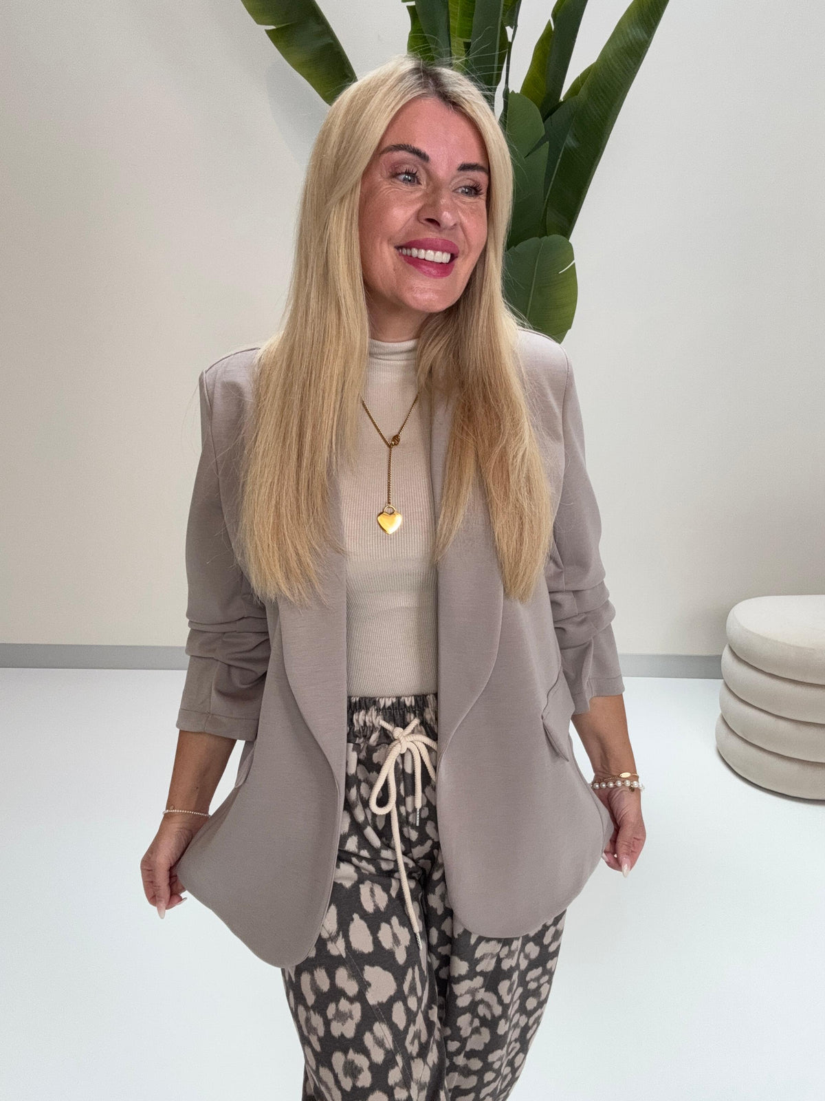 Stretch Butterstoff Blazer OVER THE CLOUDS storm grey