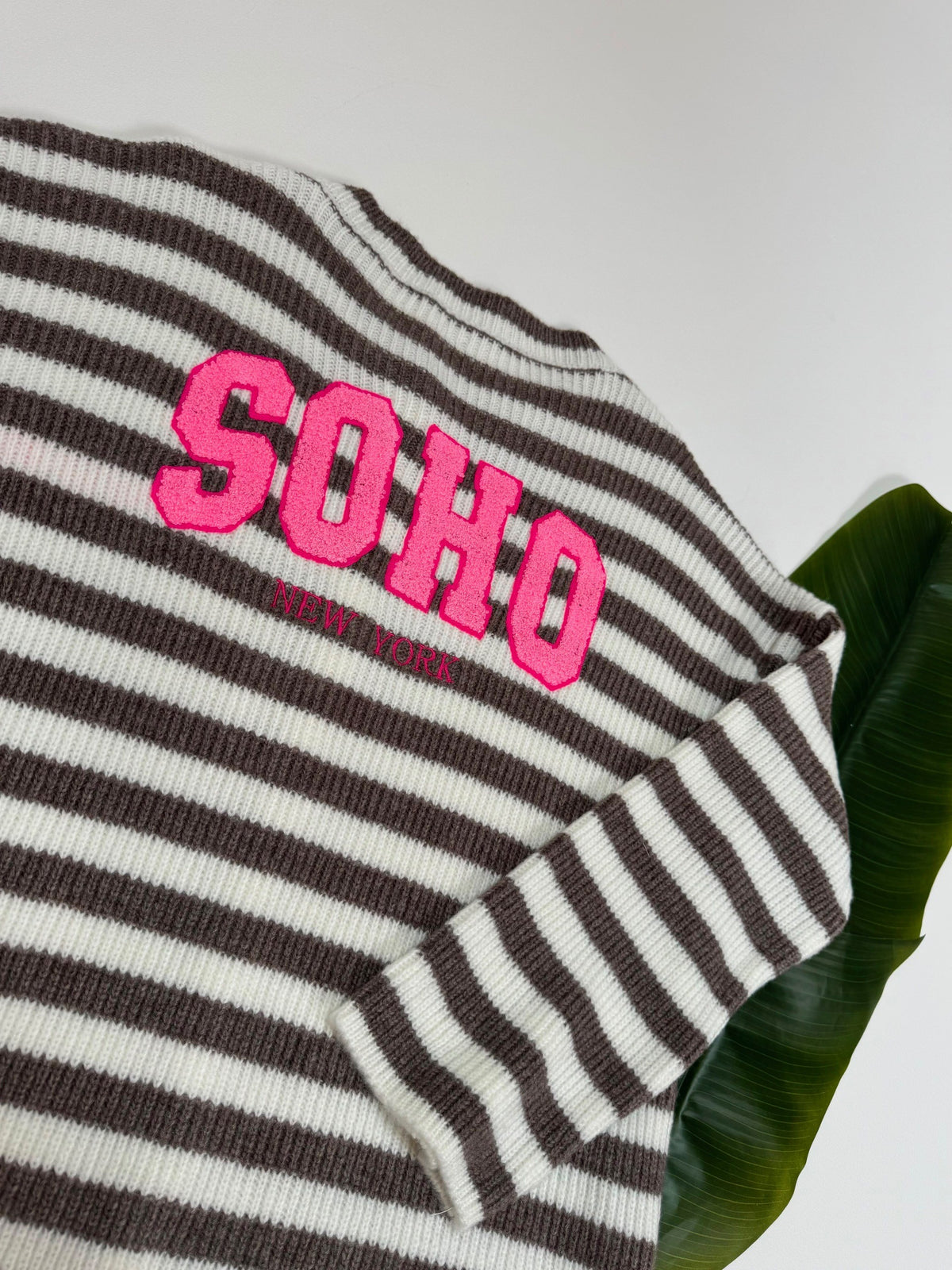 Strickjacke SOHO weiß/braun