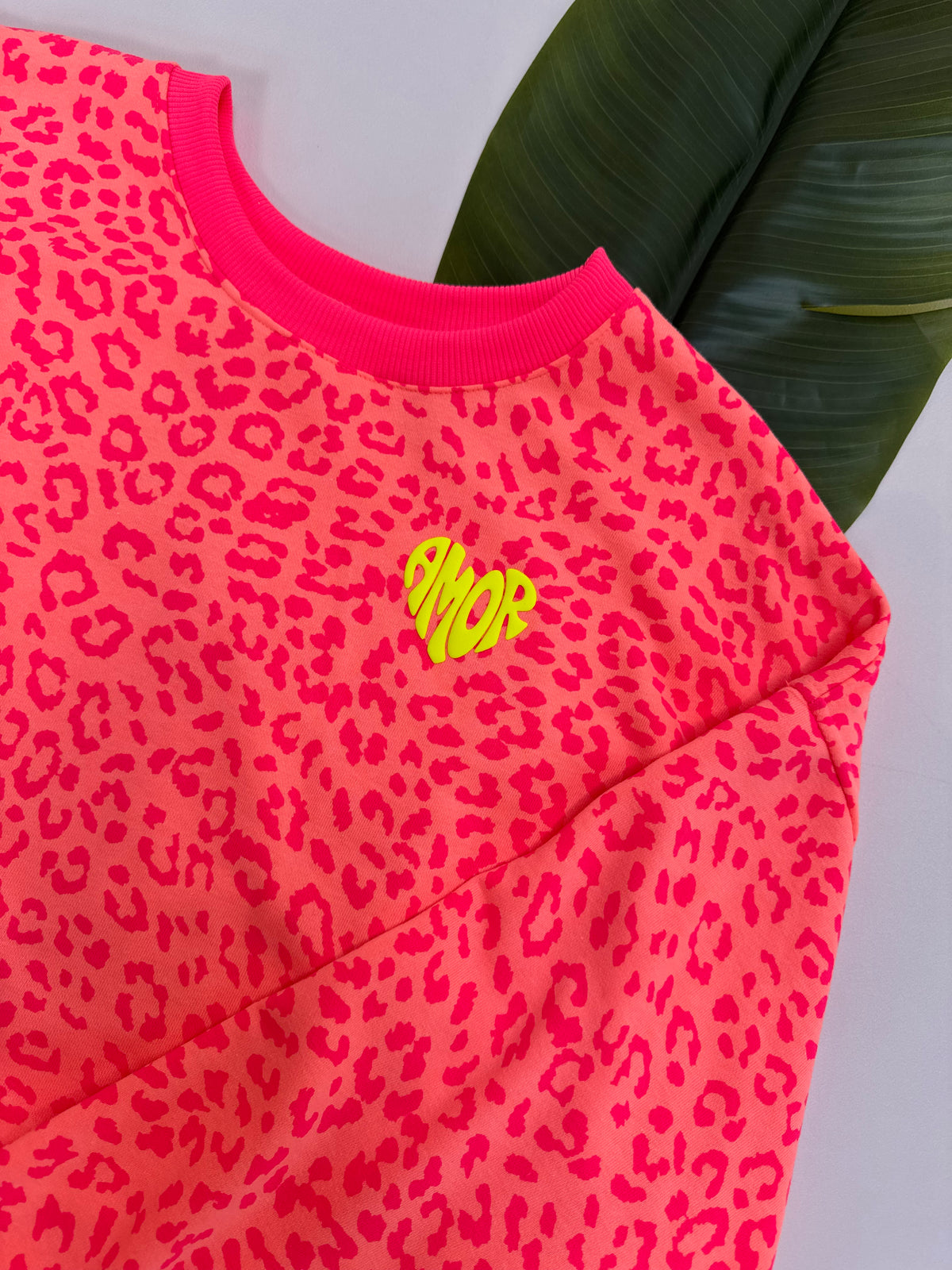Sweater mit Rückenprint AMOR CLUB peach leo