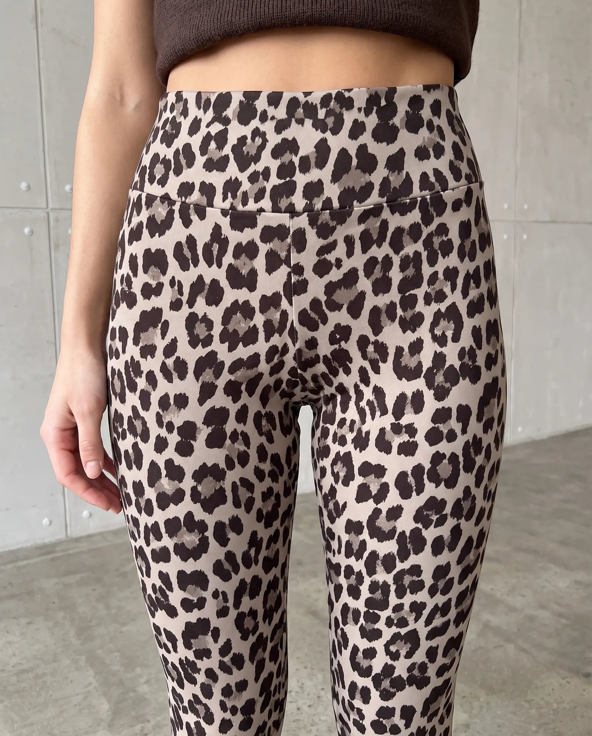 Butterstoff Leggings LEO beige/chocolate