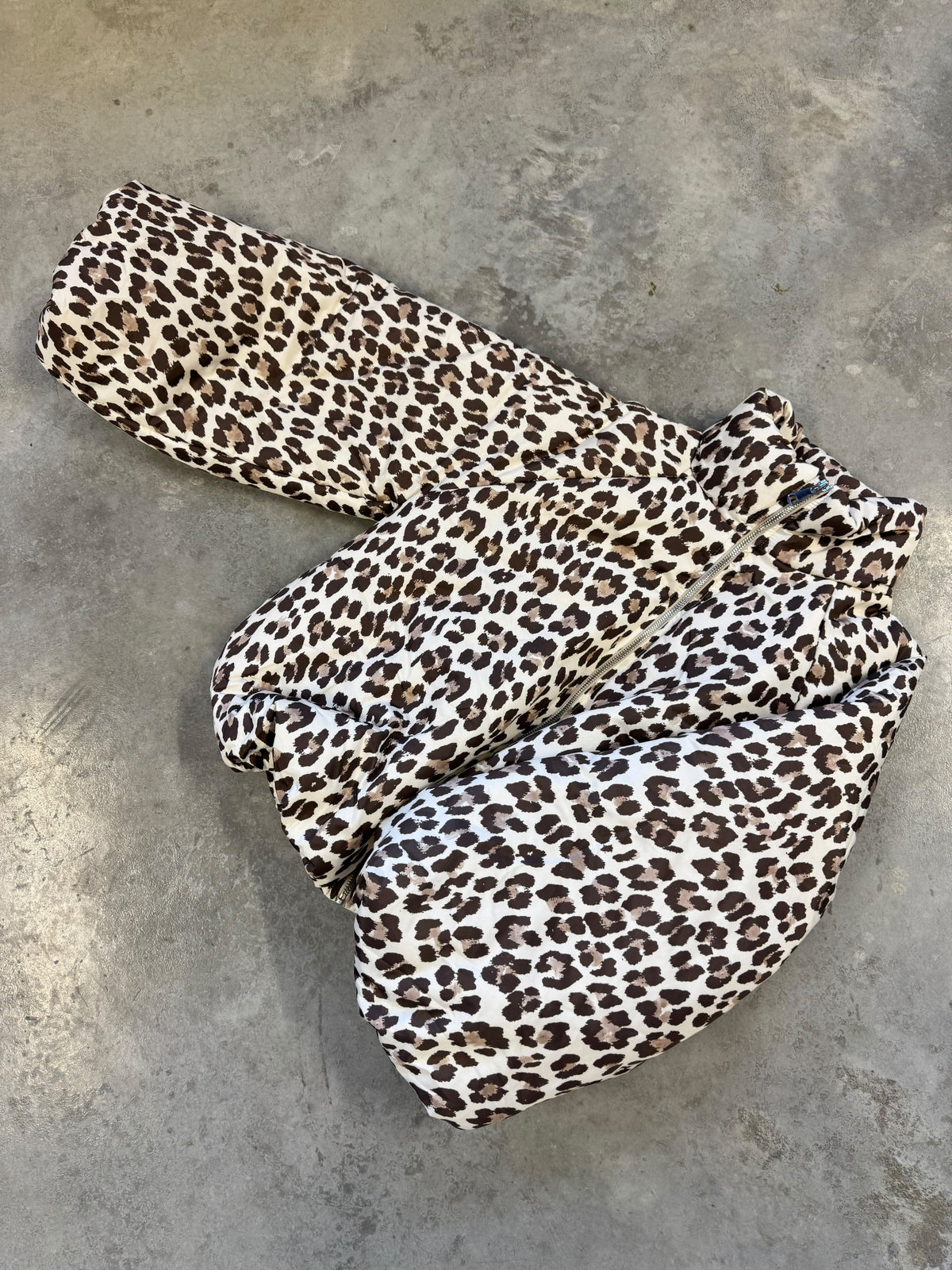 Jacke PUFFY POWER mit Reißverschluss creme Leo