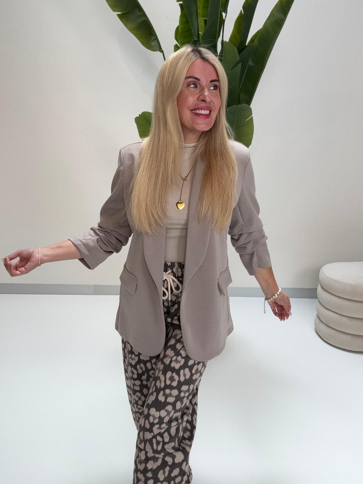 Stretch Butterstoff Blazer OVER THE CLOUDS storm grey