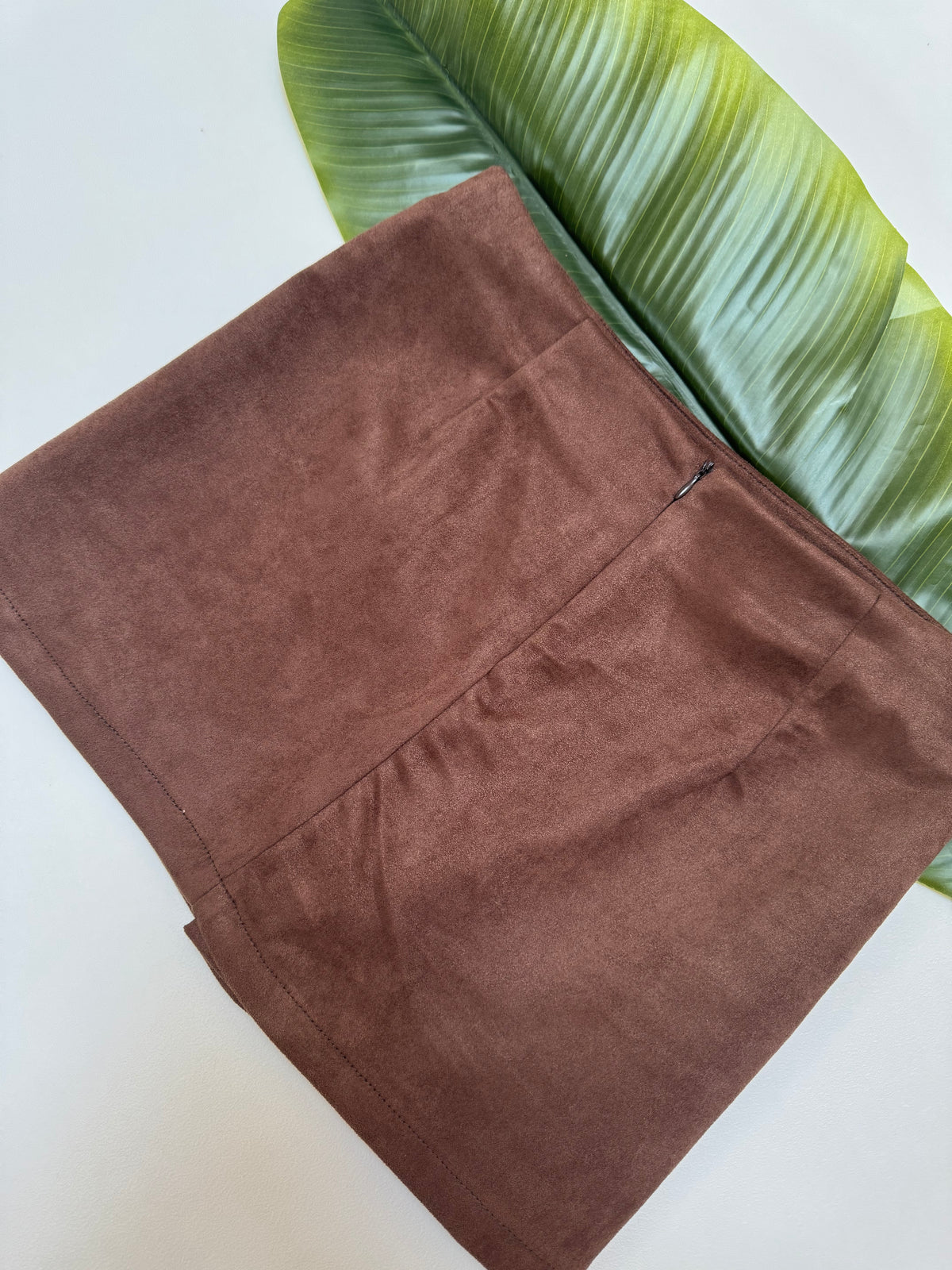 Velours Hosenrock mit leichtem Schlitz chocolate