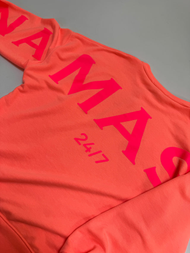 Sweater mit Rückenprint NAMASTE hot peach