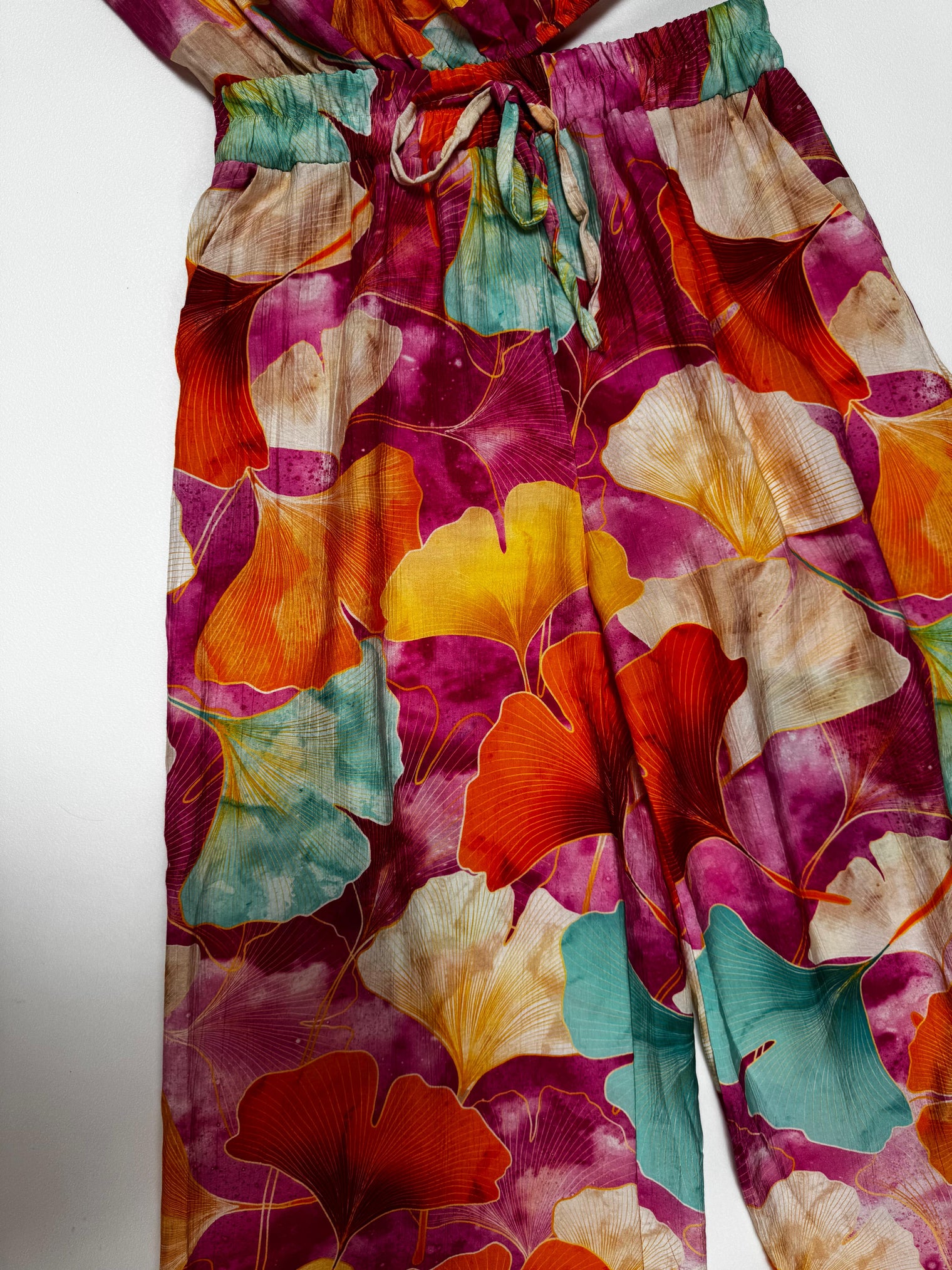 Sommer Hose FLORAL QUEEN fuchsia/mint/orange