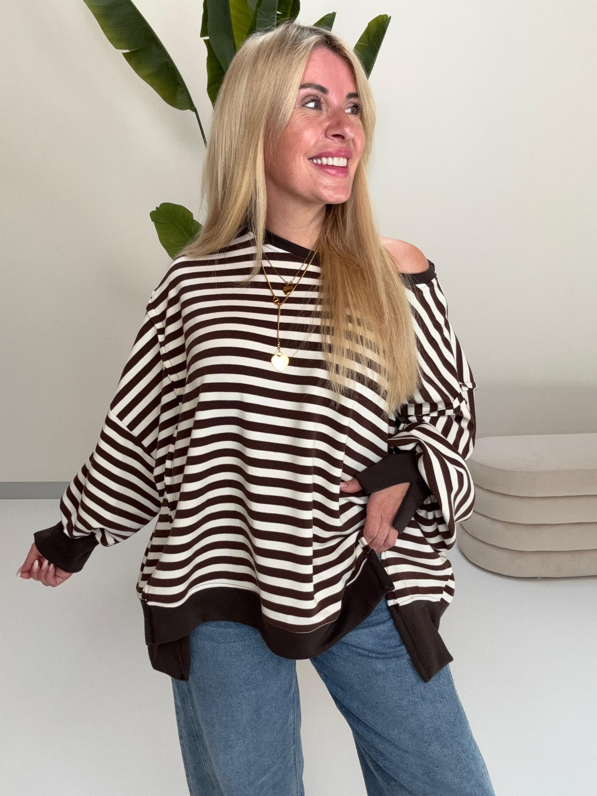 Oversize Sweater Coffee/creme COFFEE CREMA