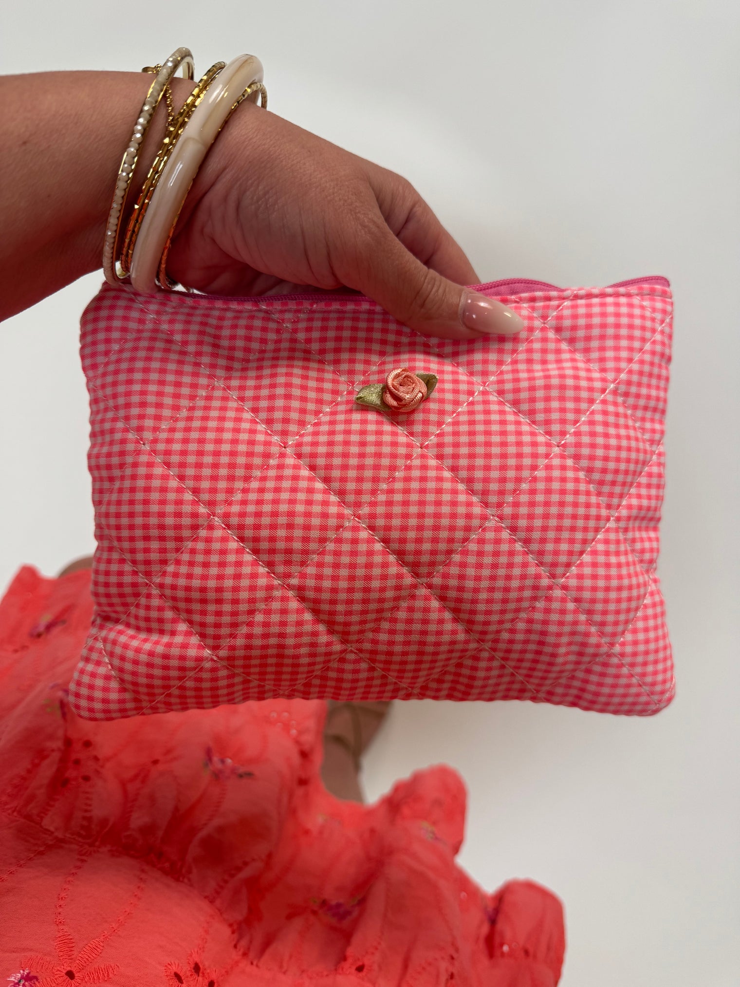 Bag ROSALIE VICHY in Rose
