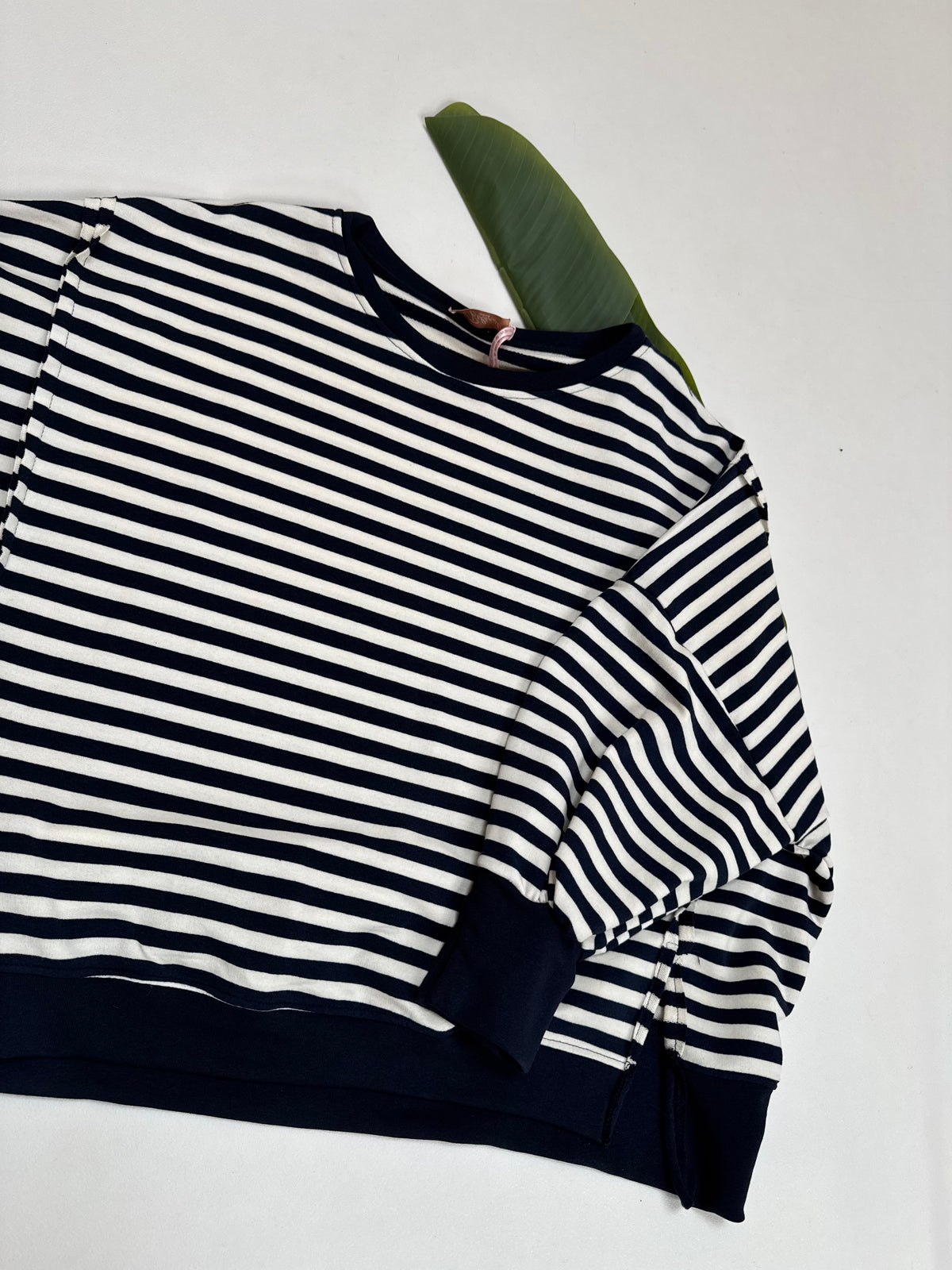 Oversize Sweater Navy/weiß NAVY WEIß