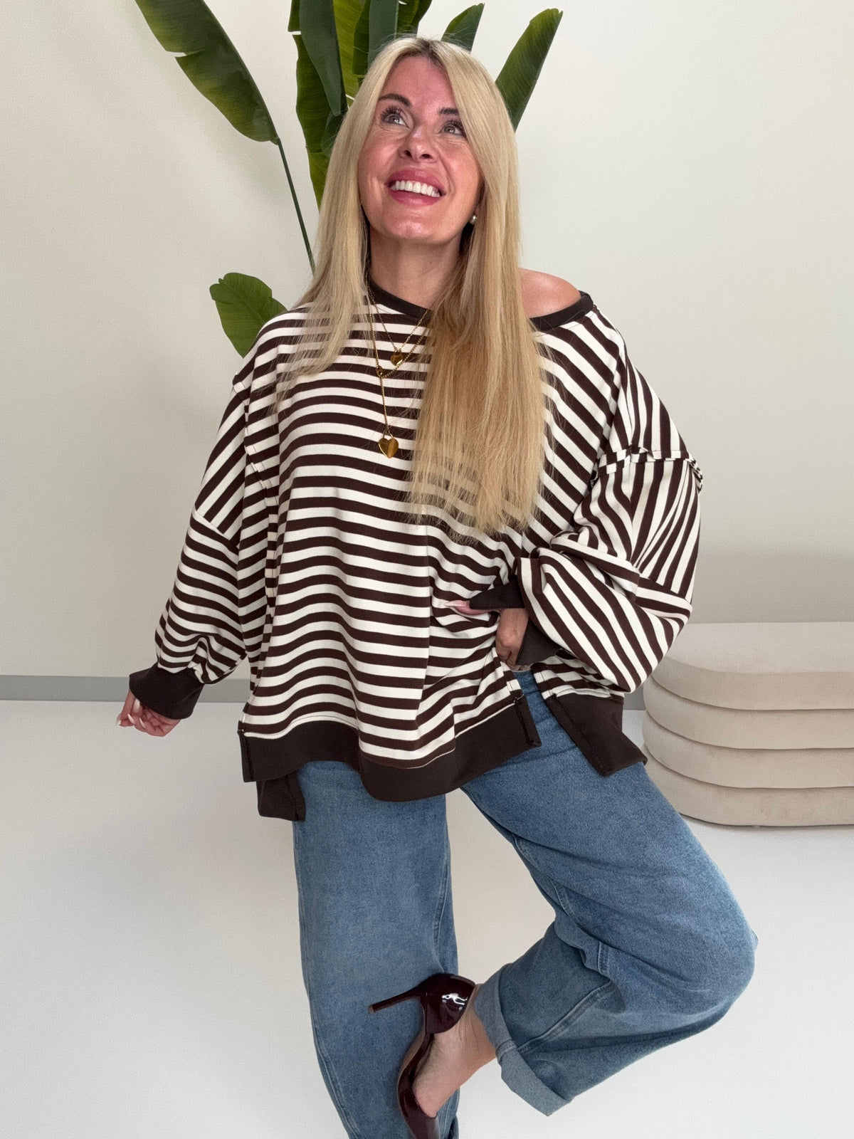 Oversize Sweater Coffee/creme COFFEE CREMA