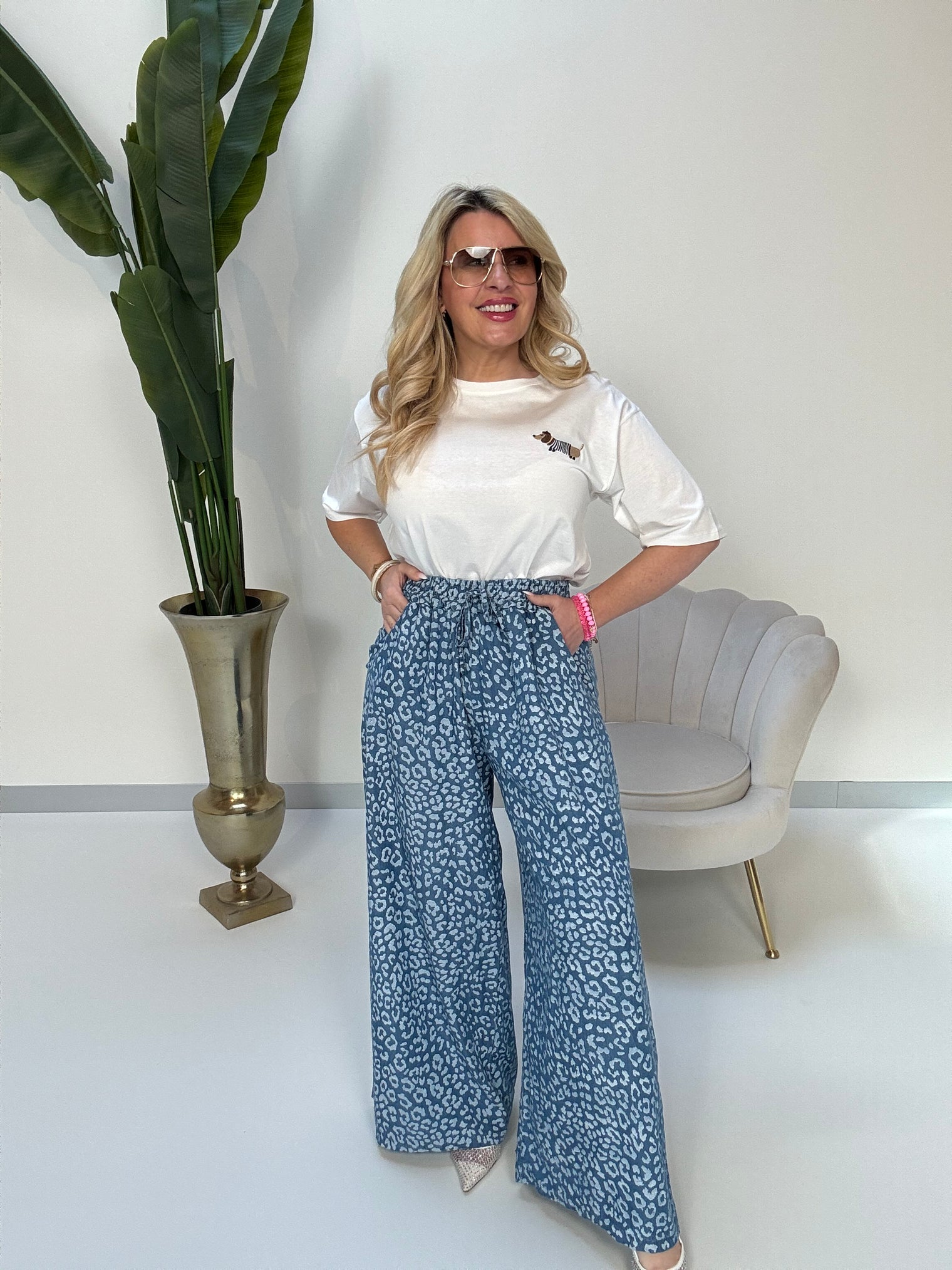 Hose dunkelblau LEO Shine