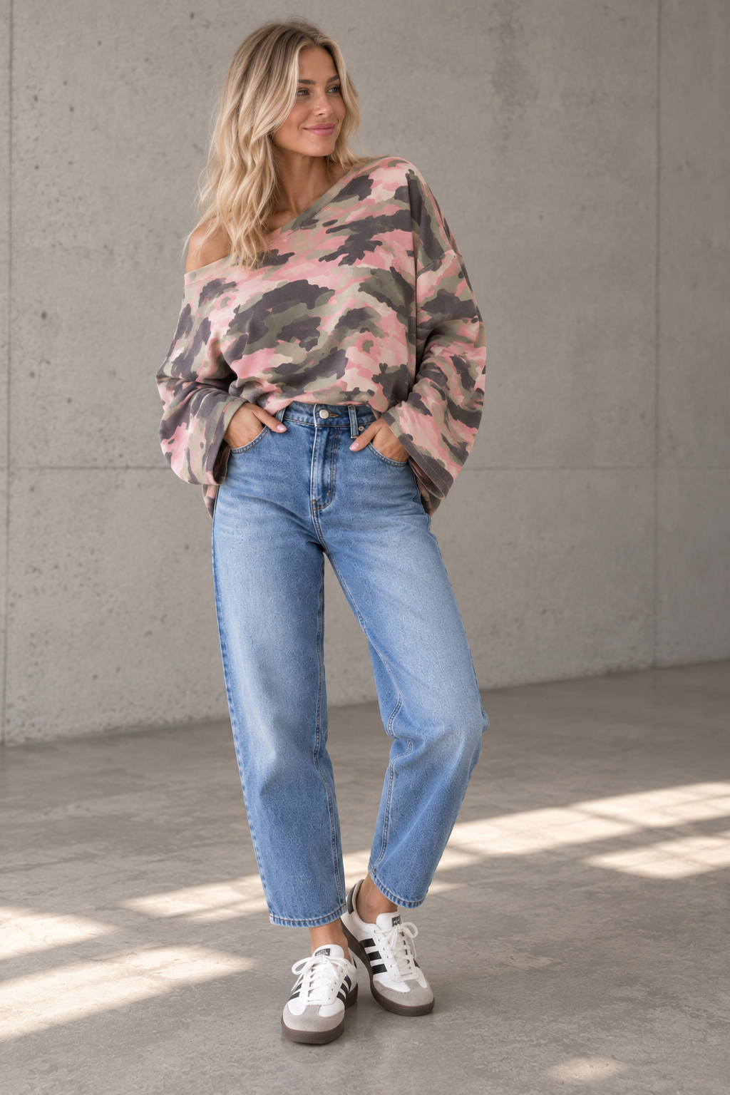 Stretch Mom Jeans light denim blue
