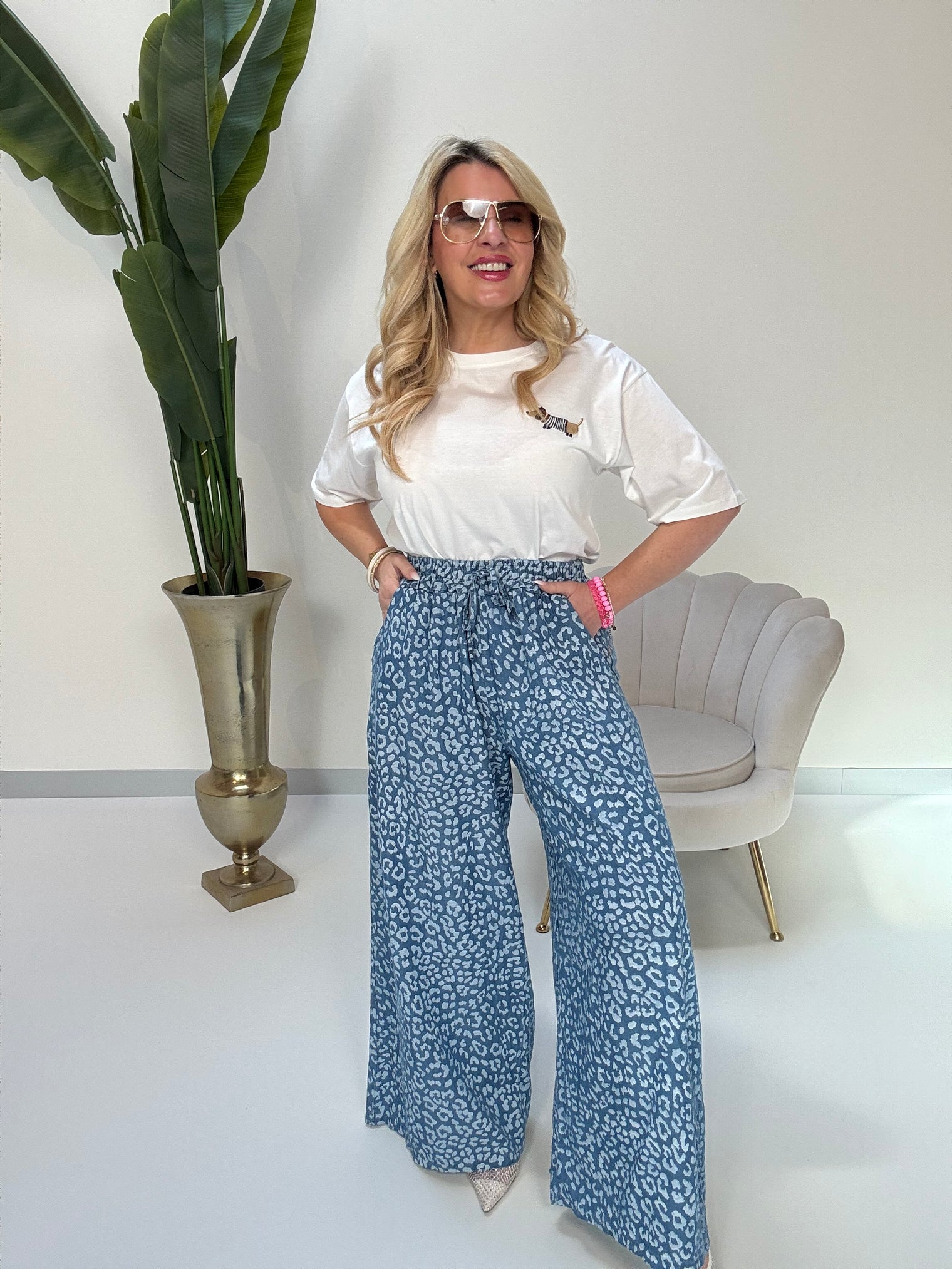 Hose dunkelblau LEO Shine