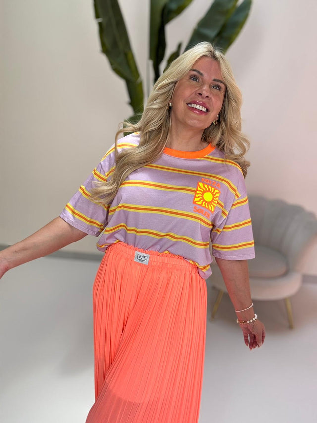 Statement Shirt IBIZA SOLEIL flieder gestreift