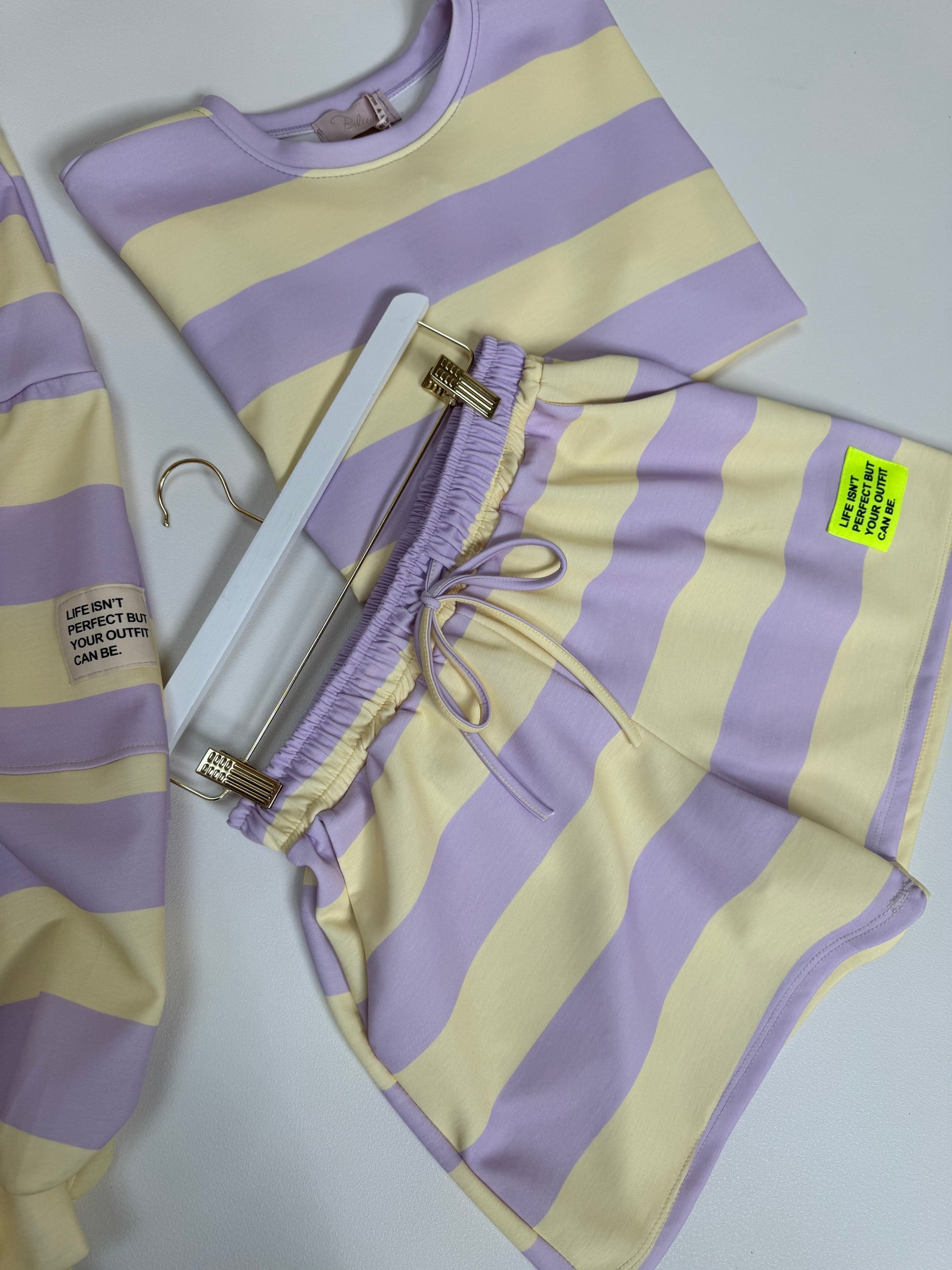 Butterstoff Sommer Set PERFECT OUTFIT flieder/gelb
