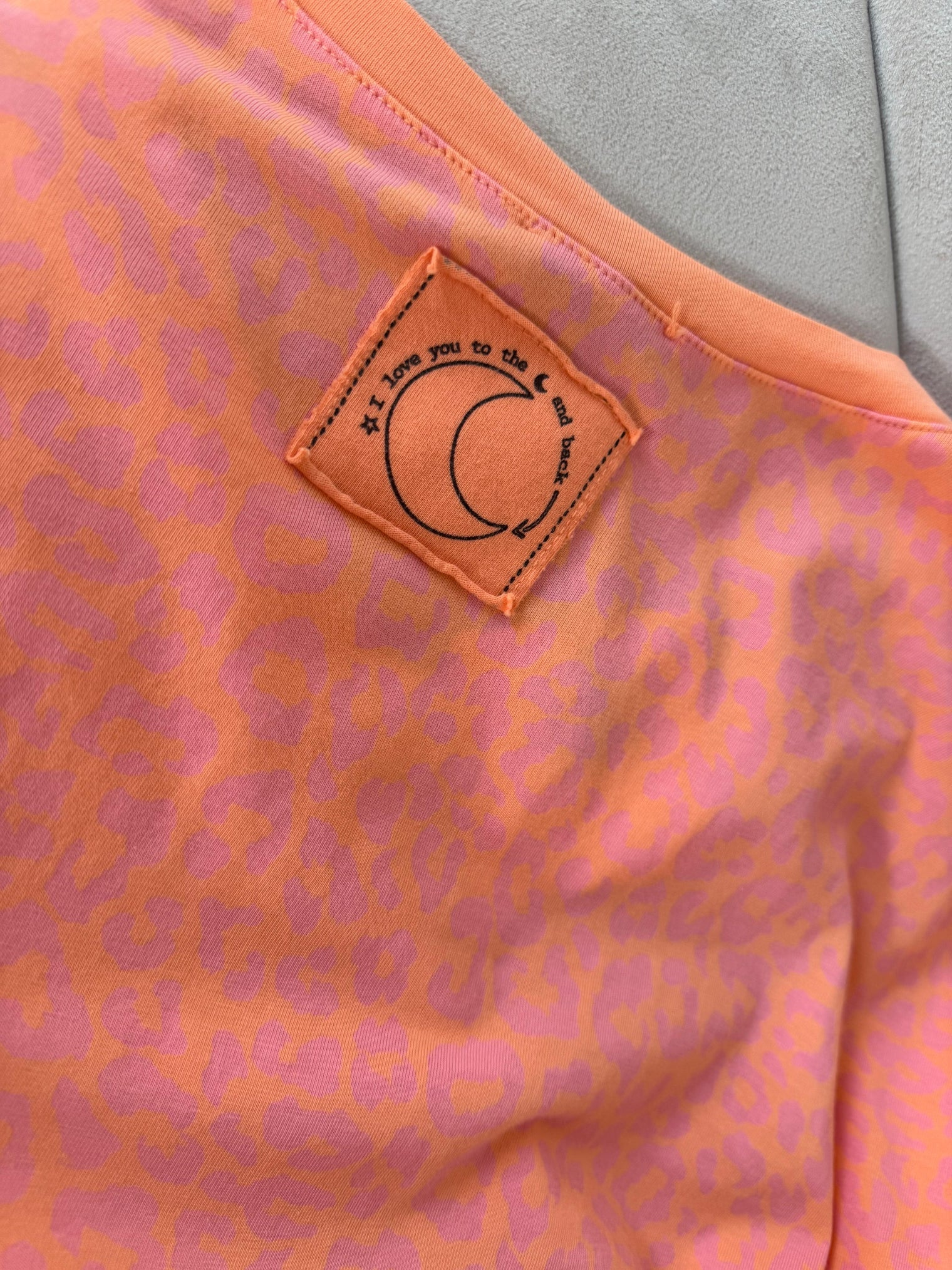 Shirt Kleid peach LEO rosa LOVE YOU TO THE MOON