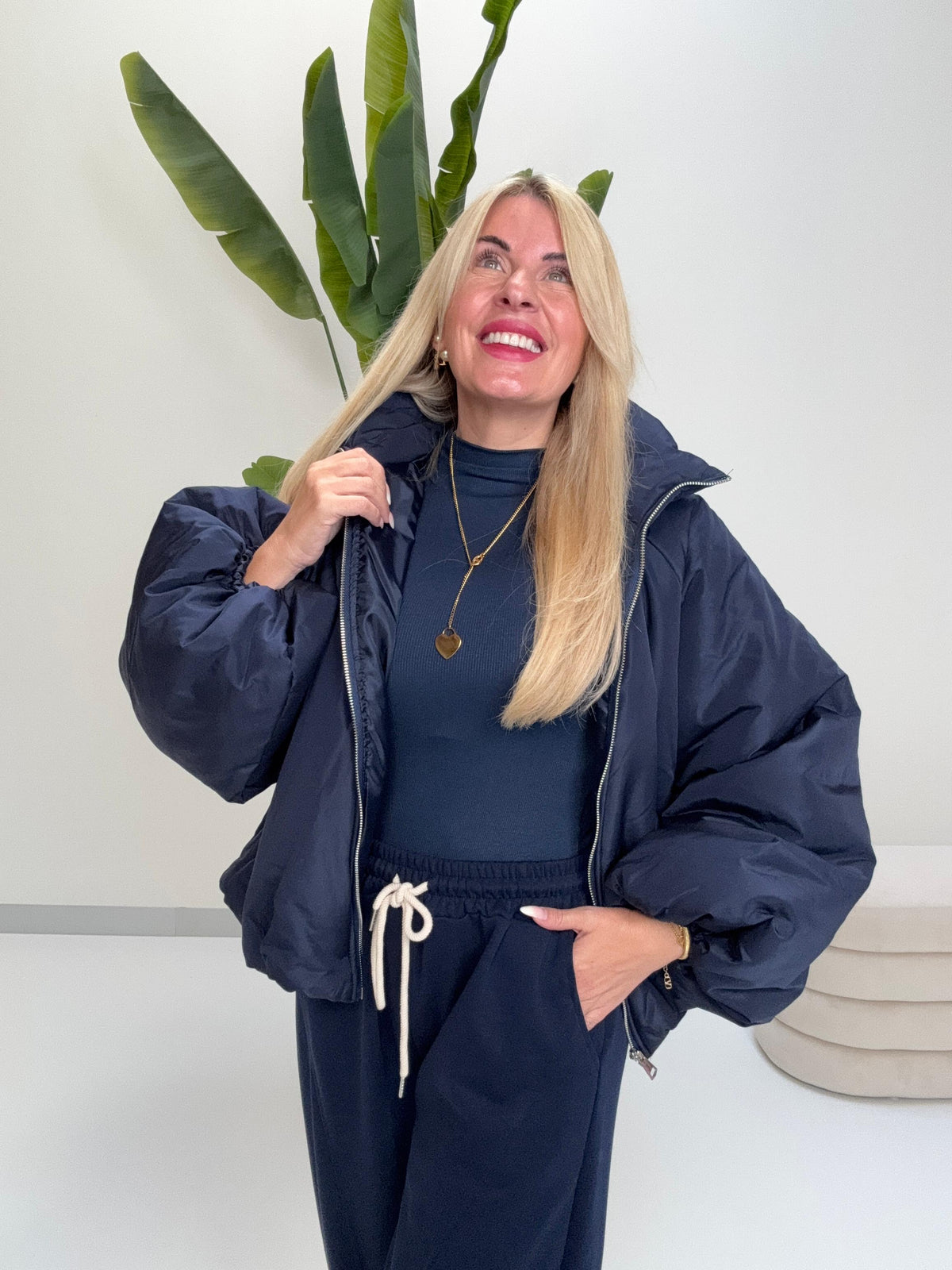 Jacke PUFFY POWER mit Reißverschluss mitternachtsblau