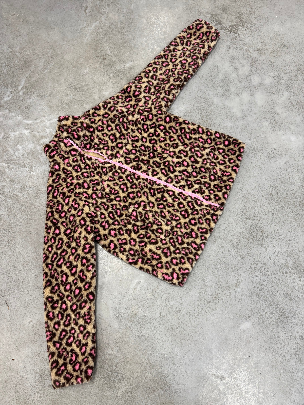 LEO Teddy Jacke creme/burgundy/camel