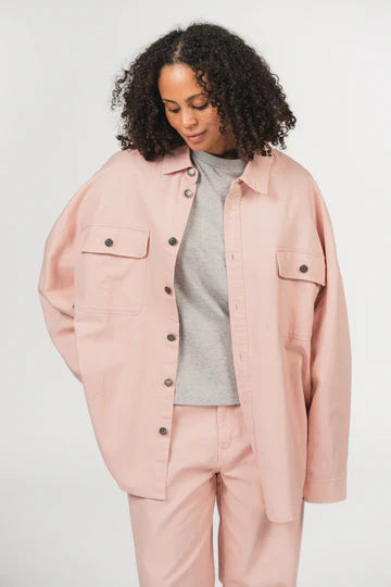 KARO KAUER DENIM OVERSHIRT ROSE