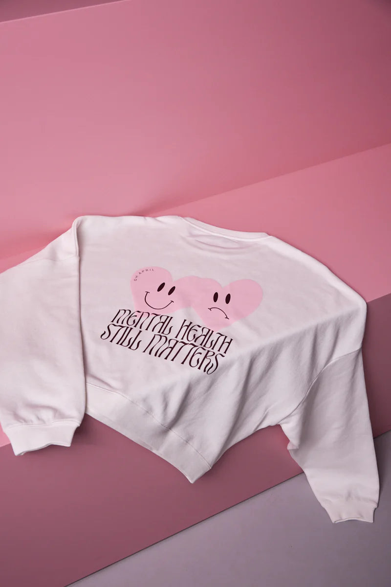 OH APRIL Light Sweater Mental Health WHITE