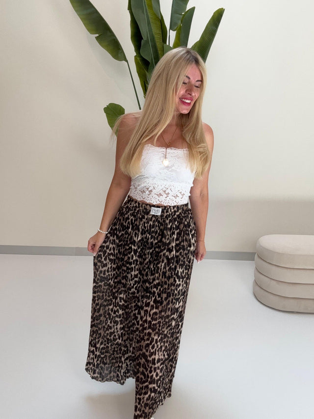 Signature Plisseehose mit Patch LEO braun/schwarz
