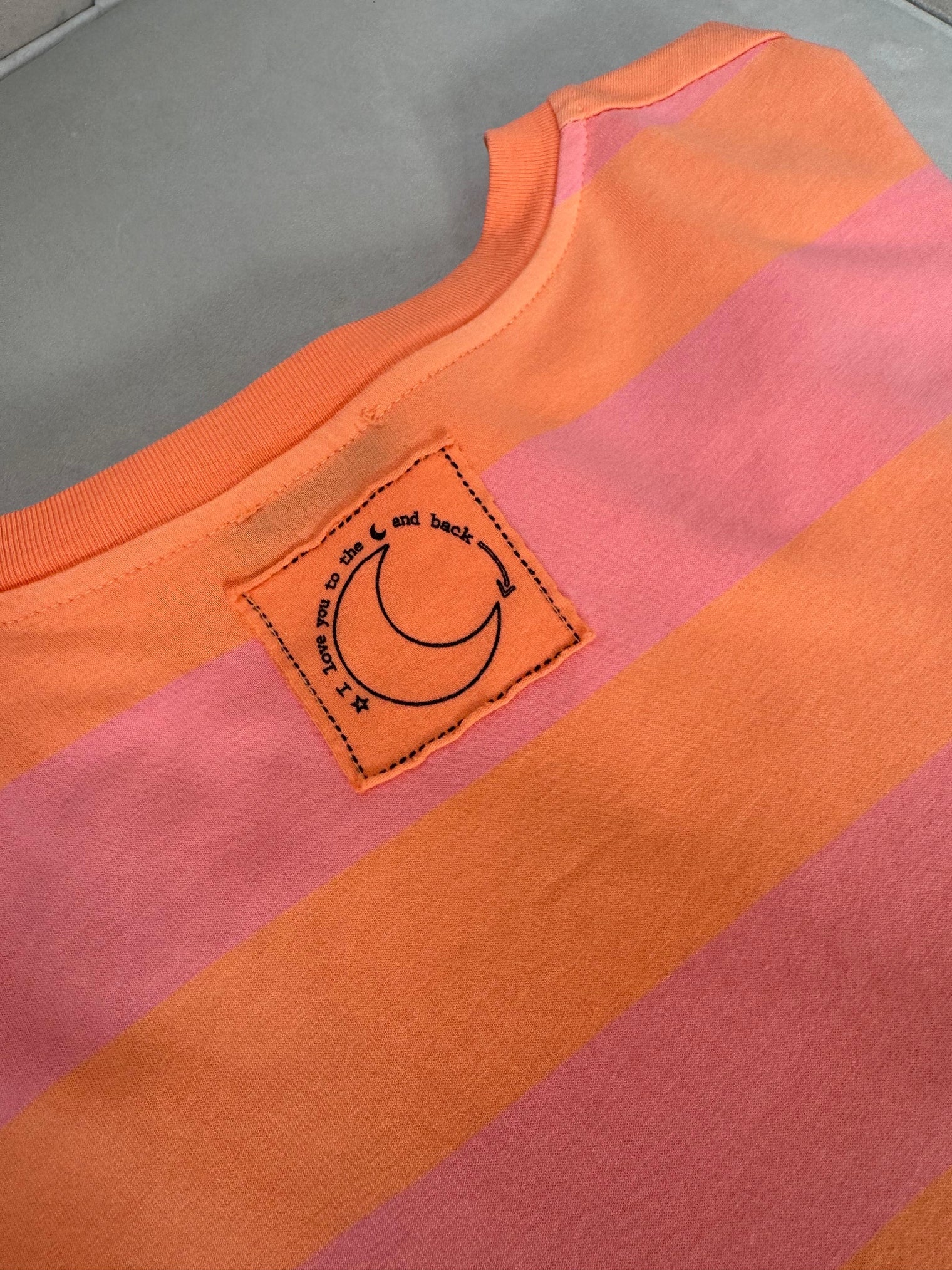 Sweatshirt kurzarm rosa/peach LOVE YOU TO THE MOON