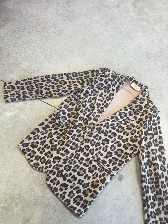 Stretch Butterstoff Blazer LOOK TO THE SKY LEO taupe/schwarz