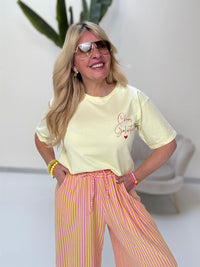 Statement Shirt buttermilk lemon CHEERS mit süßem Cocktailglas