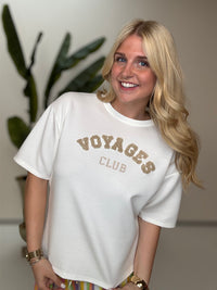 Butterstoff Kurzarm Shirt creme VOYAGES CLUB