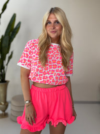 Sommer Shorts mit Volants KISS MY VOLANTS hot pink