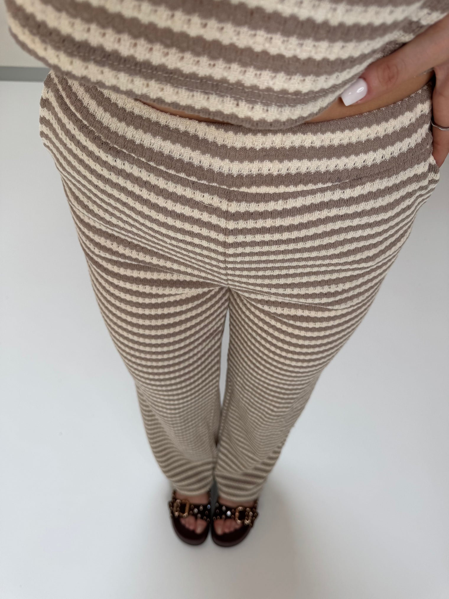 Sommer Strick Set RINGEL GIRL beige/creme